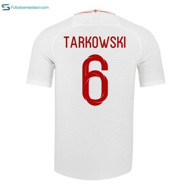 Camiseta Inglaterra 1ª Tarkowski 2018 Blanco